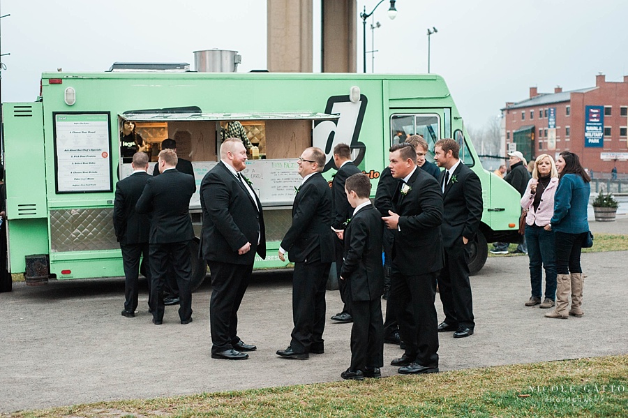 groomsmen at lloyds taco truck