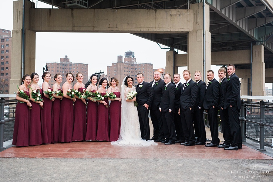 Wedding pictures at Canal Side in Buffalo NY