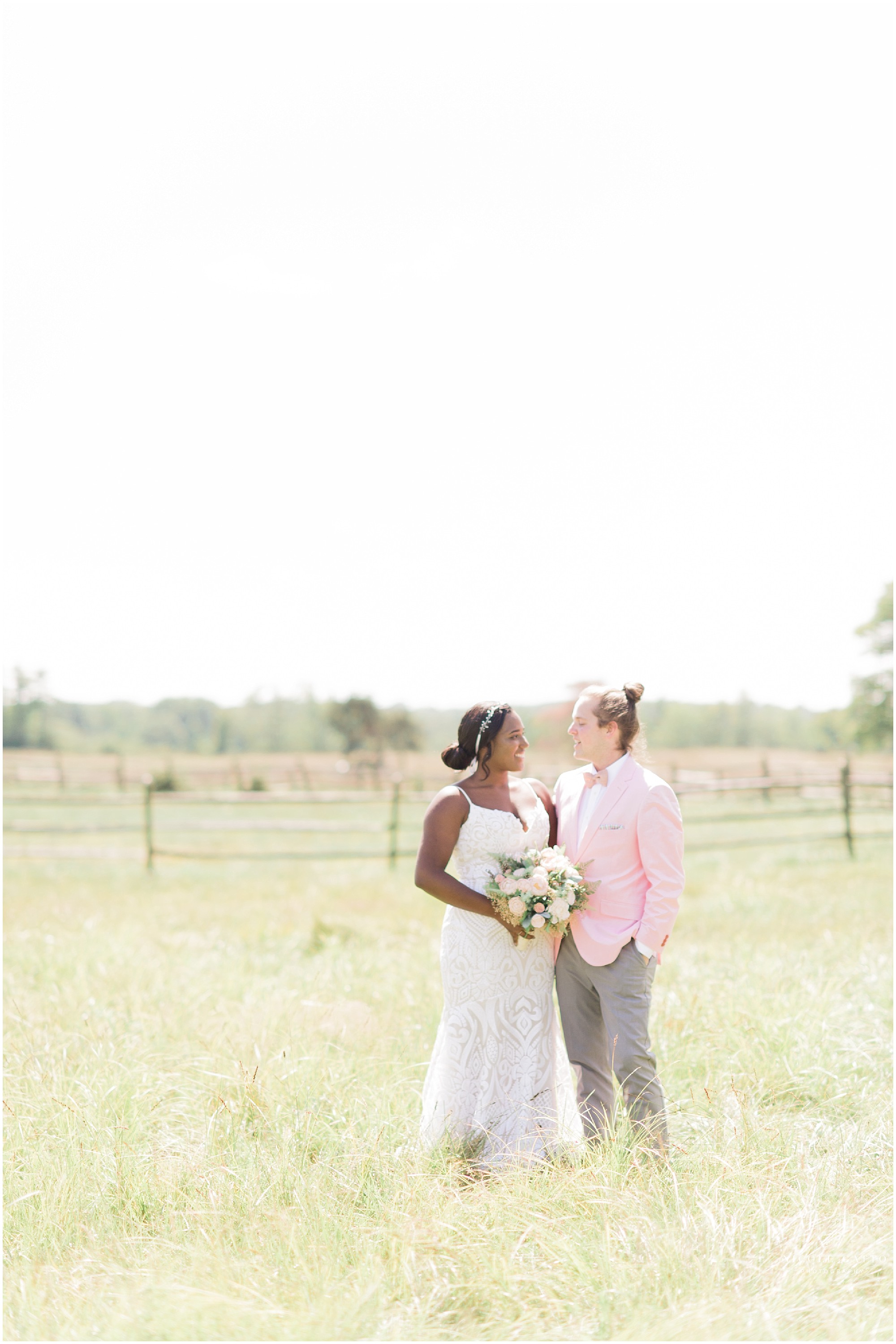 Bride and groom at knox Farms