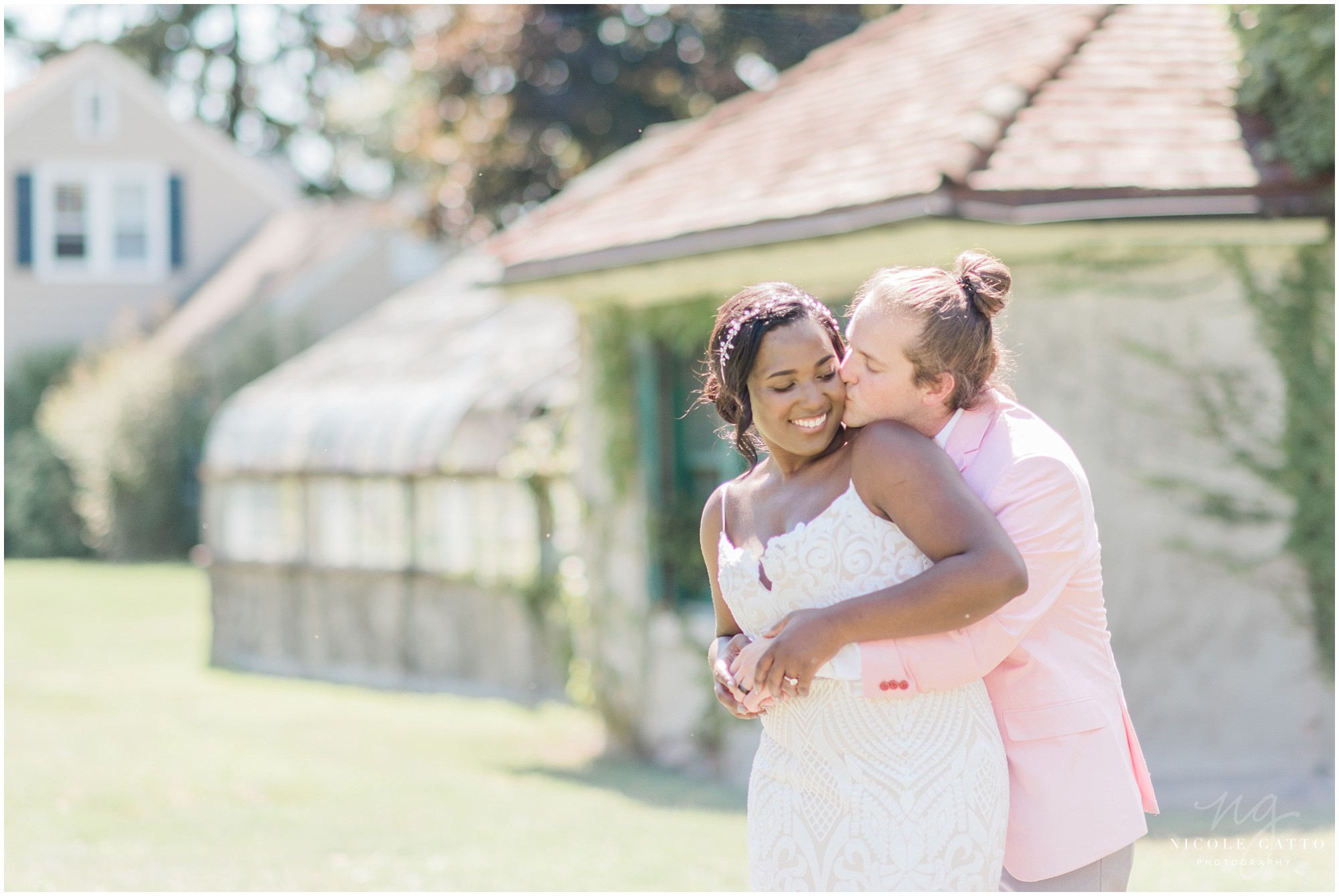 Bride and groom at knox Farms