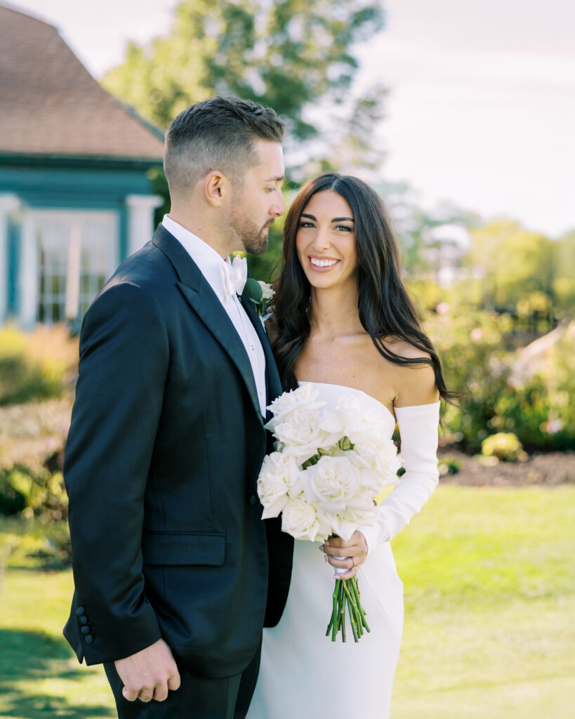 bride and groom in bufflao NY photographed on fim