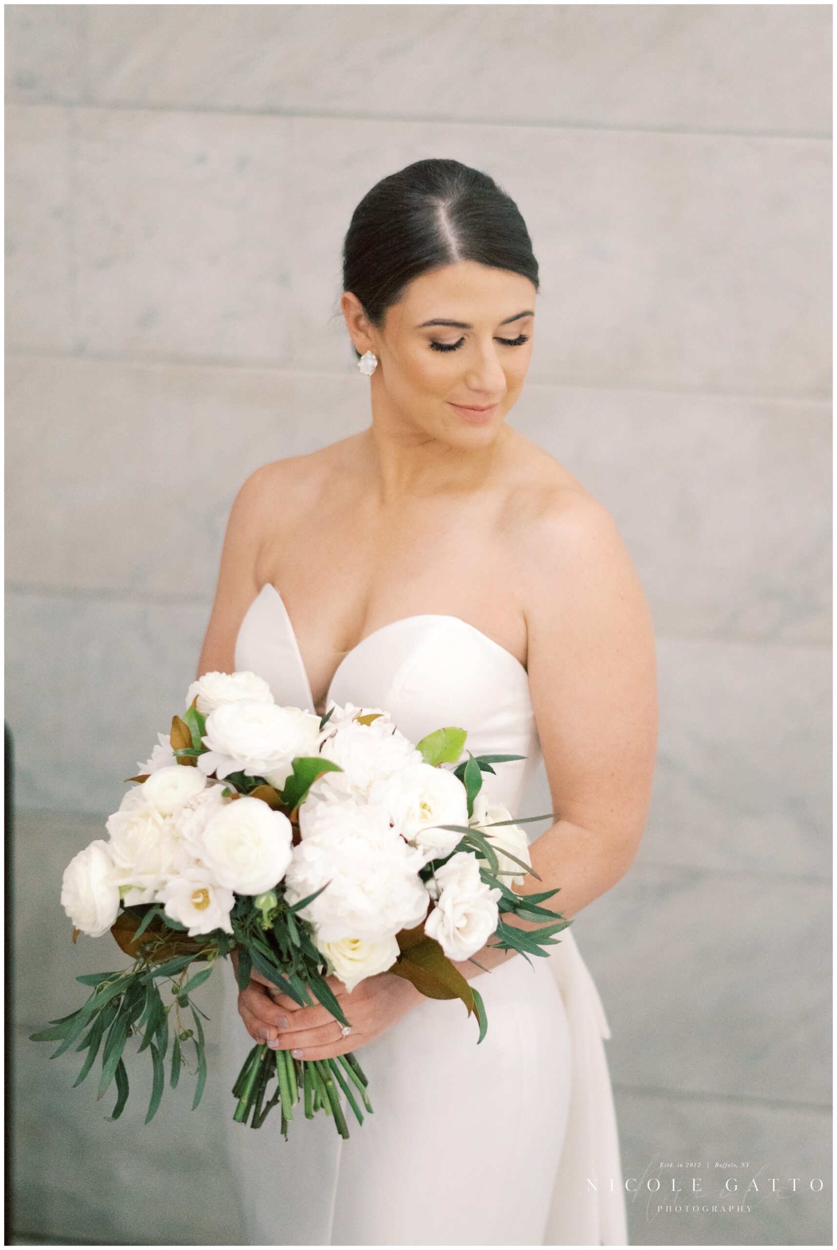 bridal portrait photographed by buffalos best wedding photographer nicole gatto photogrpahy