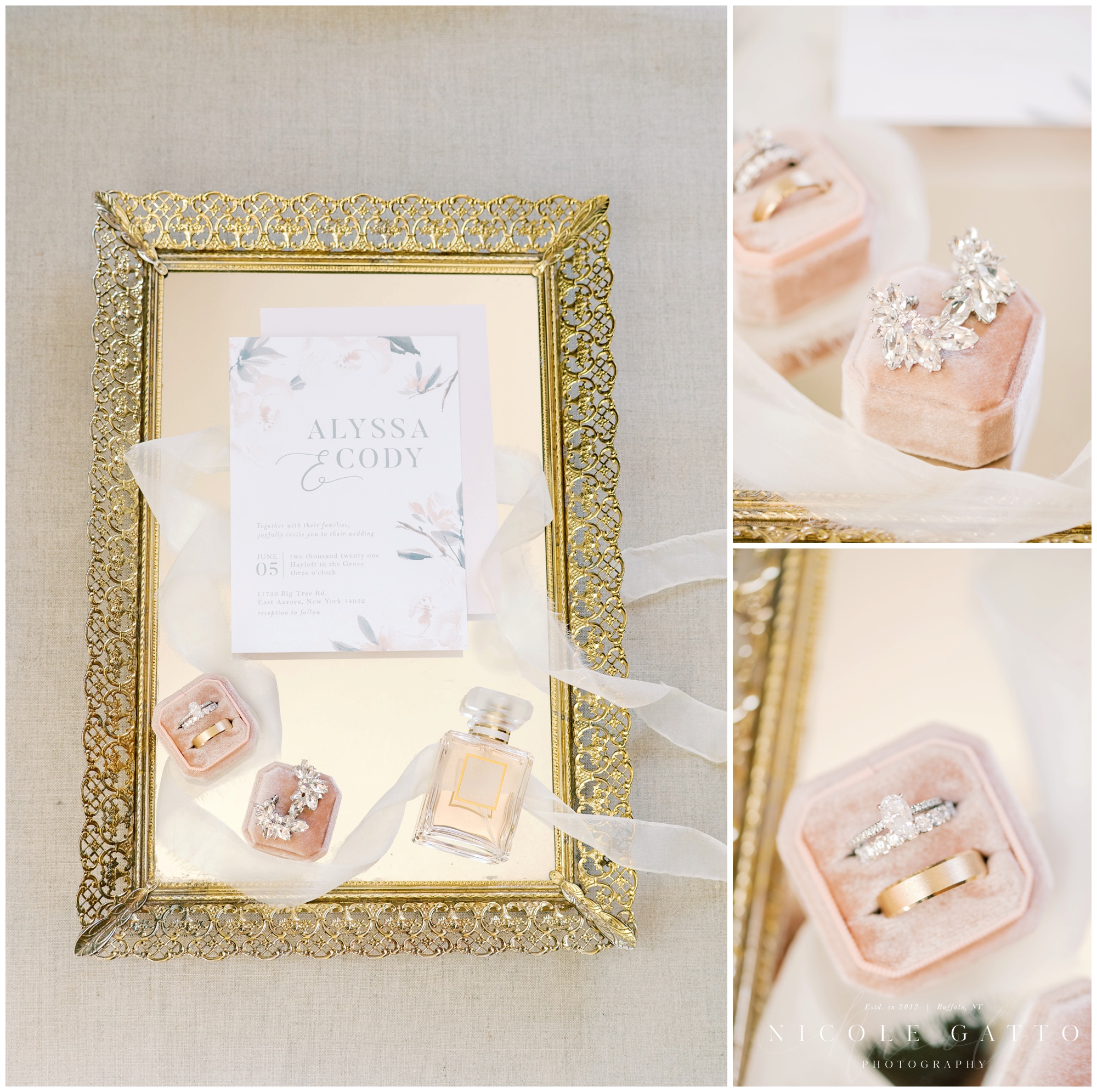 invitation and wedding ring pictures