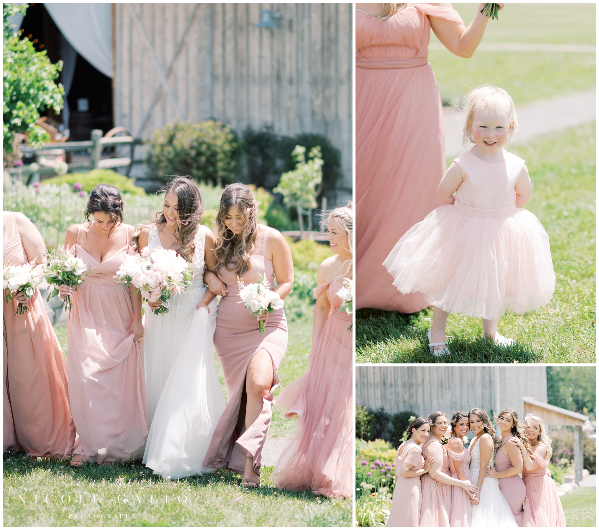 bridesmaids and flowergirl 