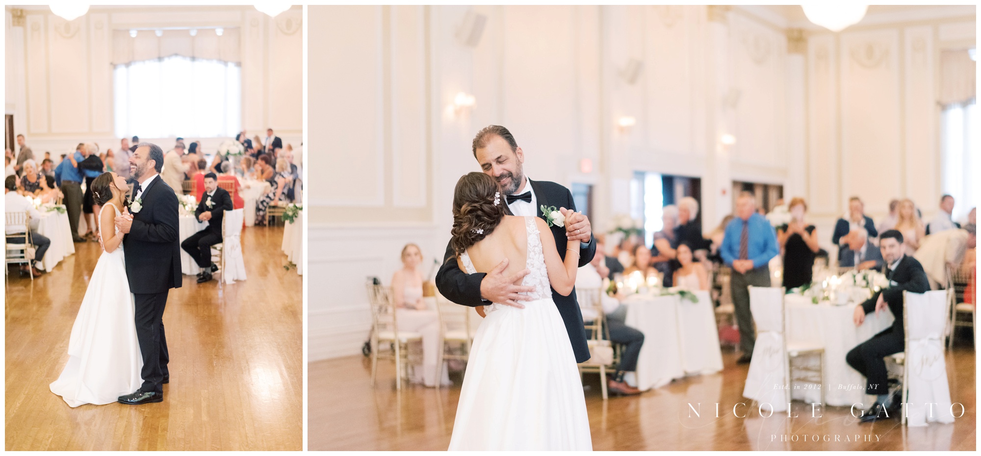 bride and dads first dance