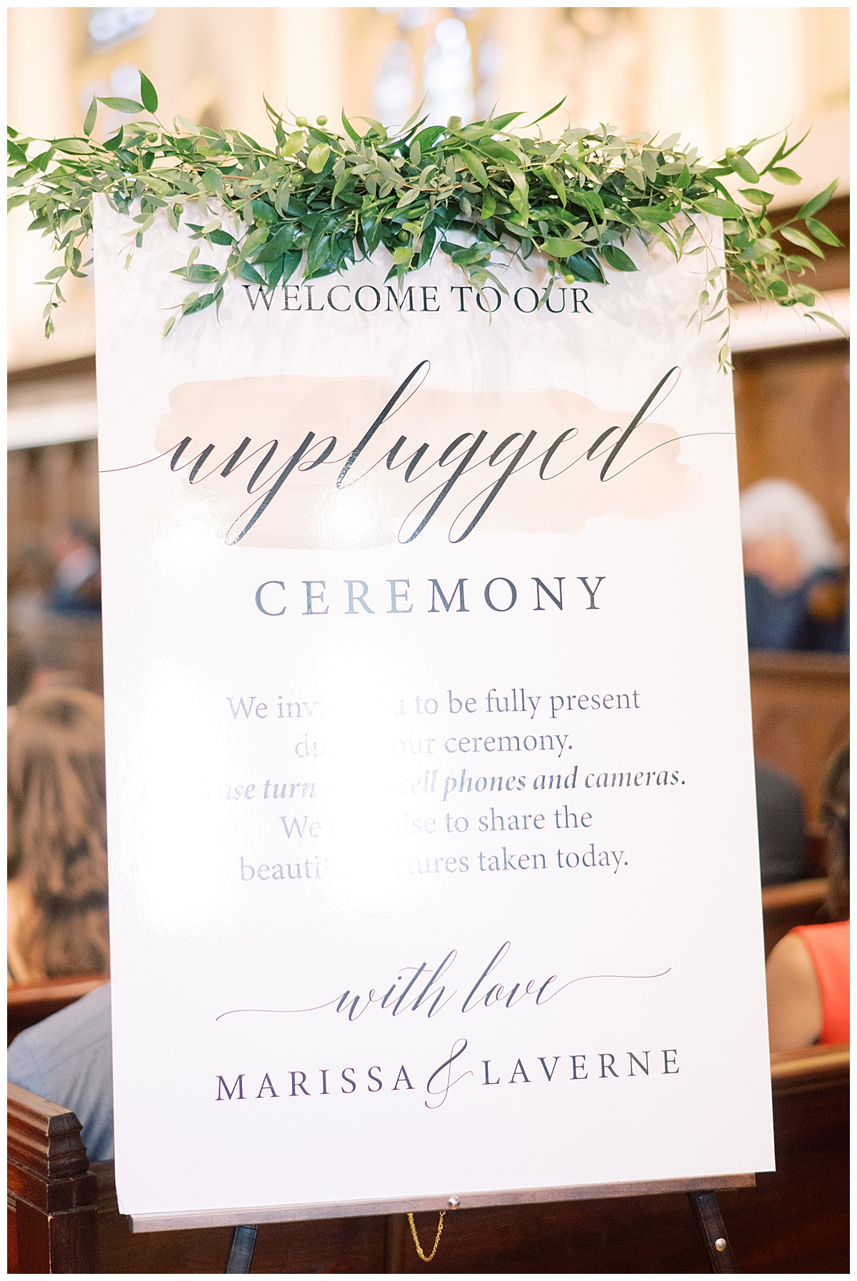 sign of unplugged ceremony